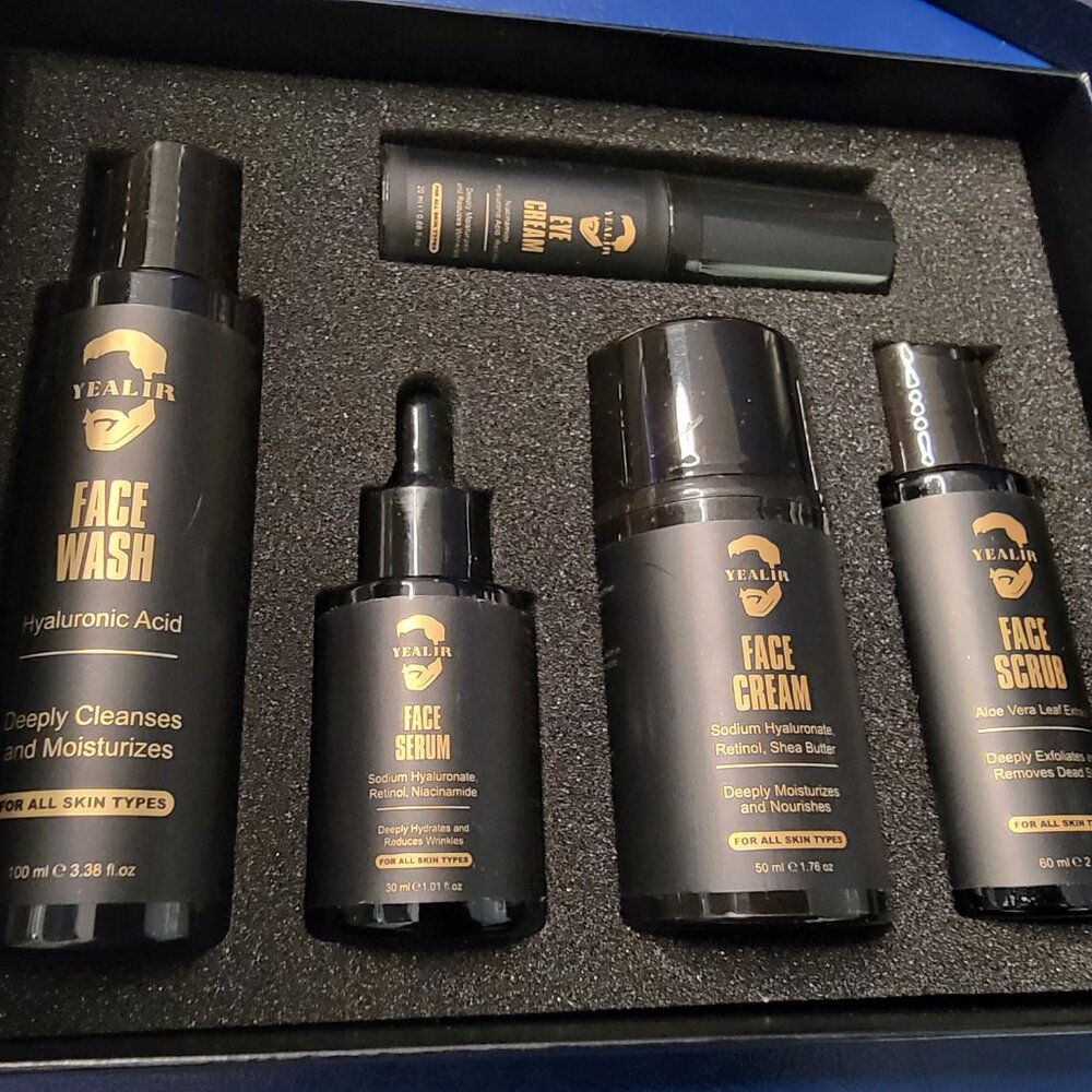 YEALIR Men's skin Care Set Boxed Gift 5 Piece Set - Picture 3 of 12